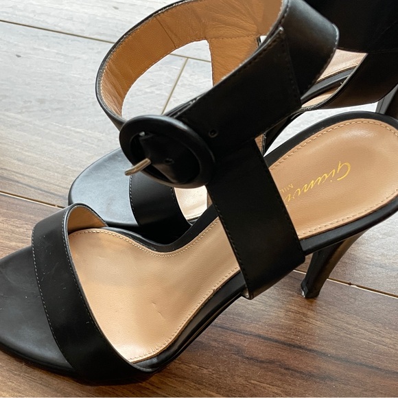 Gianvito Rossi Black Leather Ankle Strap Heels | Made in Italy | Size 36 Europe - Picture 3 of 9